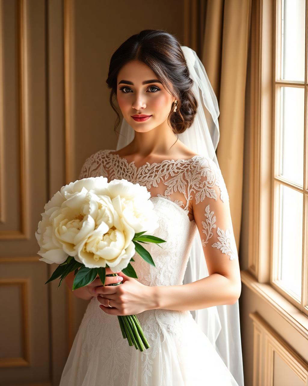 Elegant bridal portrait