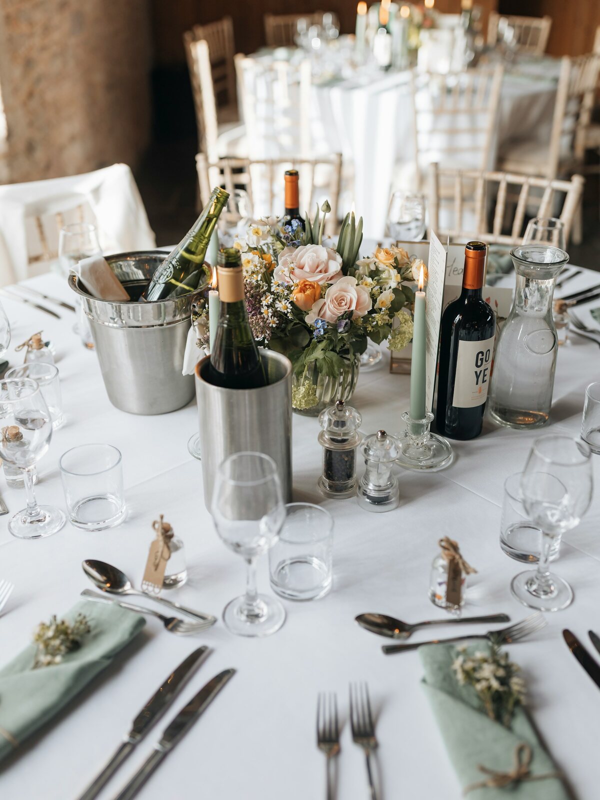 Luxury UK wedding reception place setting